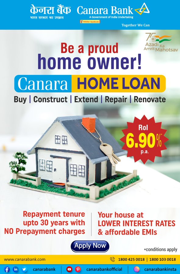 Canara Bank Home Loan Rate 2025